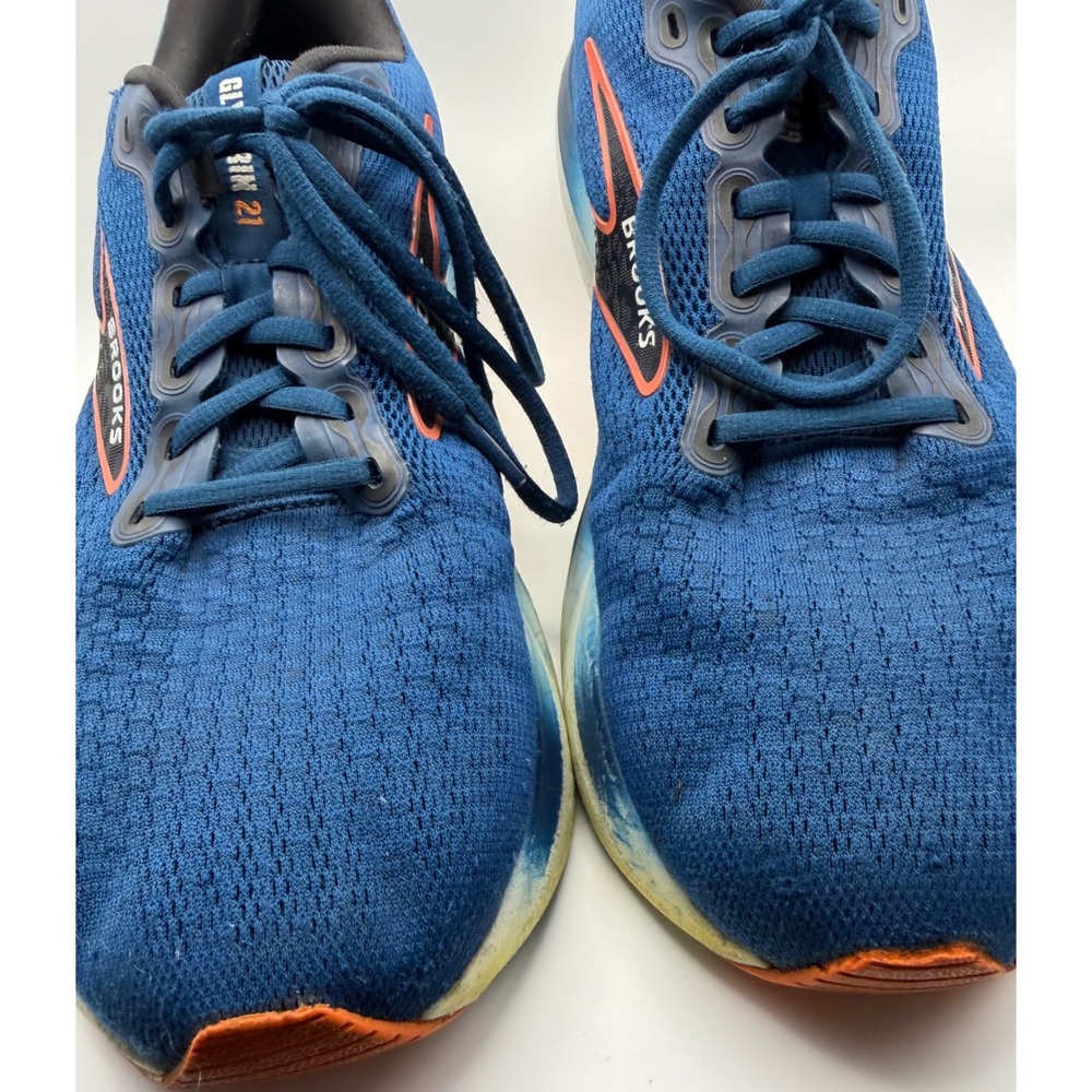 Brooks Glycerin 21 Running Shoes Mens 10 Wide 2E Blue Orange Good DNA LOFT v3 - Picture 11 of 13